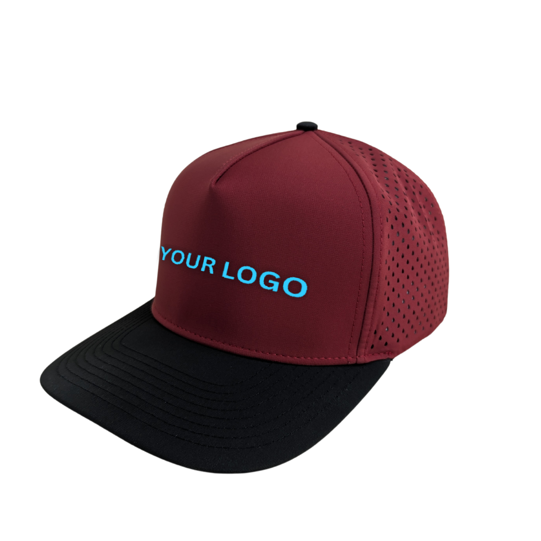 Custom Axios 5-Panel Water-Resistant Snapback Hat – Personalized Medium Profile Cap