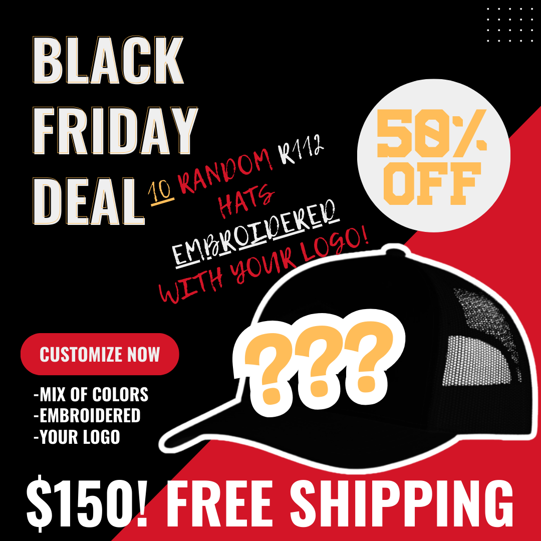 10x Random Richardson 112 Colors - Custom Embroidery - Black Friday Deal!