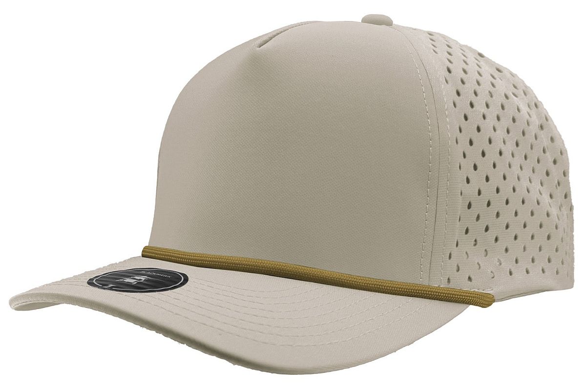 Customized ZAPPED HEADWEAR - 5 Panel Medium Profile Snapback w/ Rope - BLACKHAWK R+