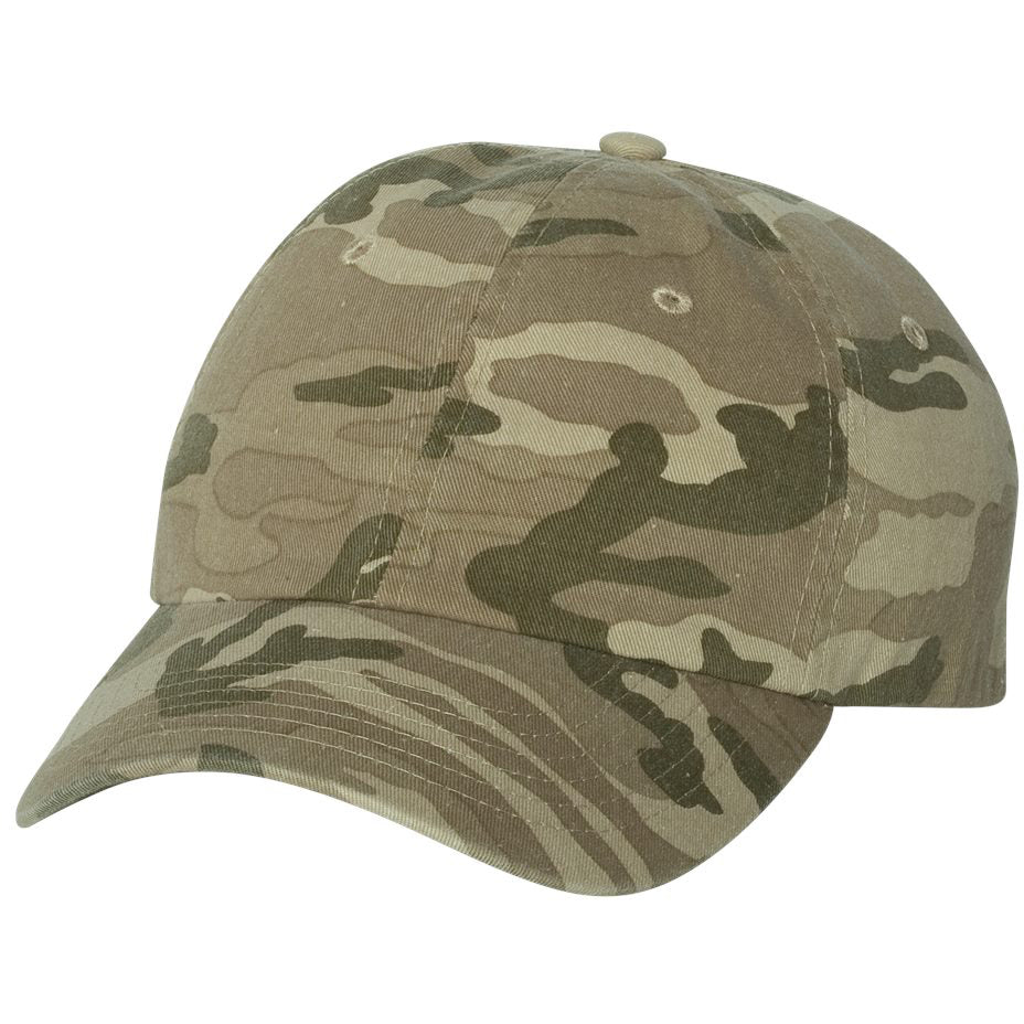 Custom Valucap VC300A Dad Hat – Personalized Unstructured Cap - tan-camo