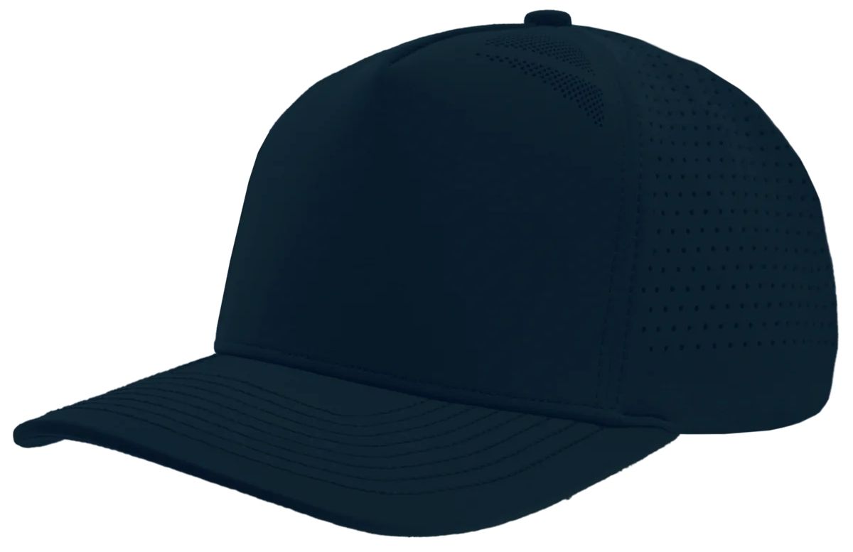 Customized ZAPPED HEADWEAR - 5 Panel Medium Profile Premium Perforated Snapback - BLACKHAWK Elite