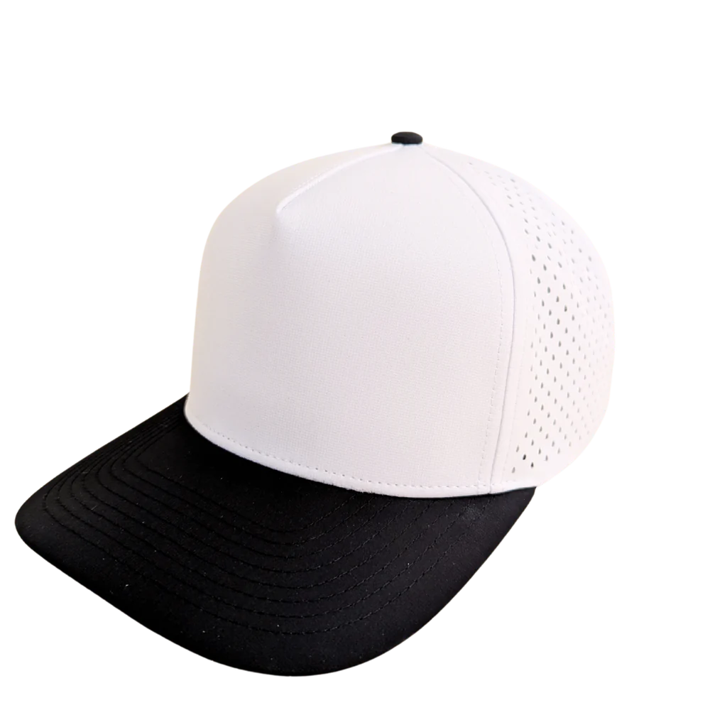 Custom Axios 5-Panel Water-Resistant Snapback Hat – Personalized Medium Profile Cap - Oreo