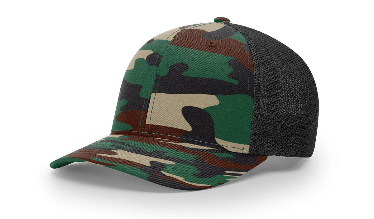 Customized Richardson 110 FlexFit - ARMY CAMO/BLACK / L/XL