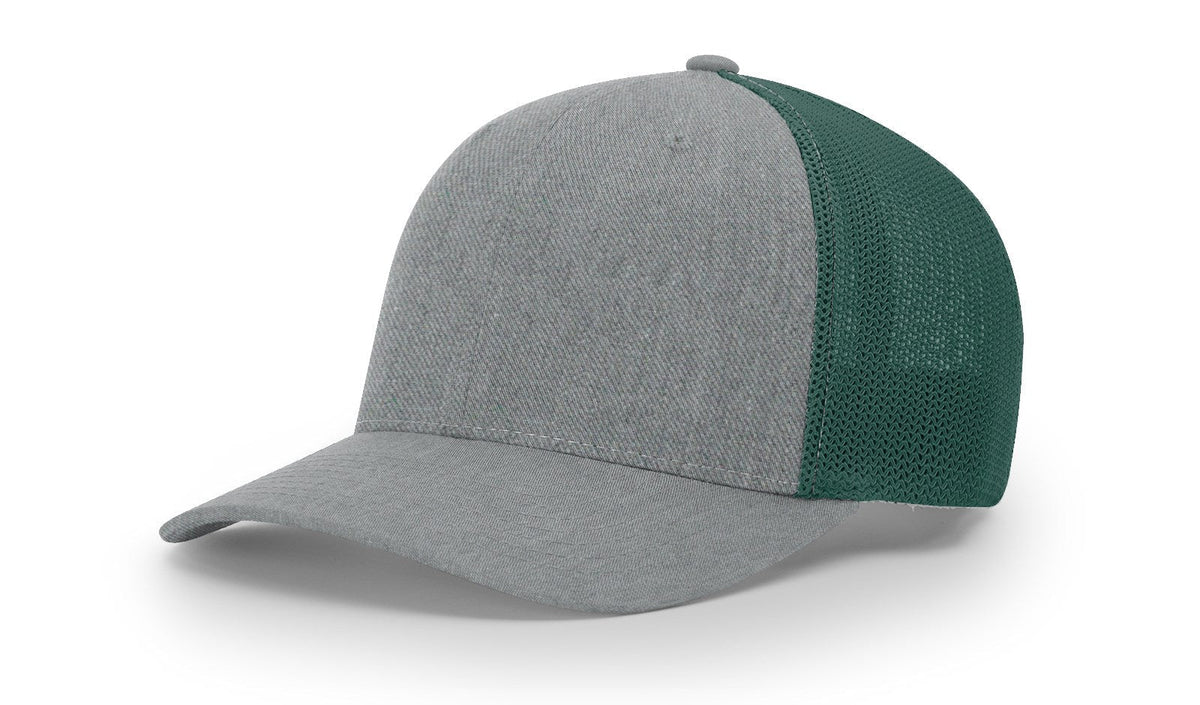 Customized Richardson 110 FlexFit - HEATHER GREY/DARK GREEN / L/XL