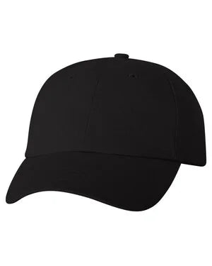Custom Valucap VC300A dad hat in black colorway