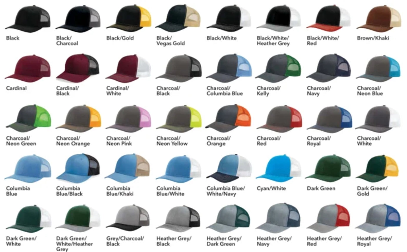 6 lids for $90 - Embroidered 112 Richardson (Random Colors)