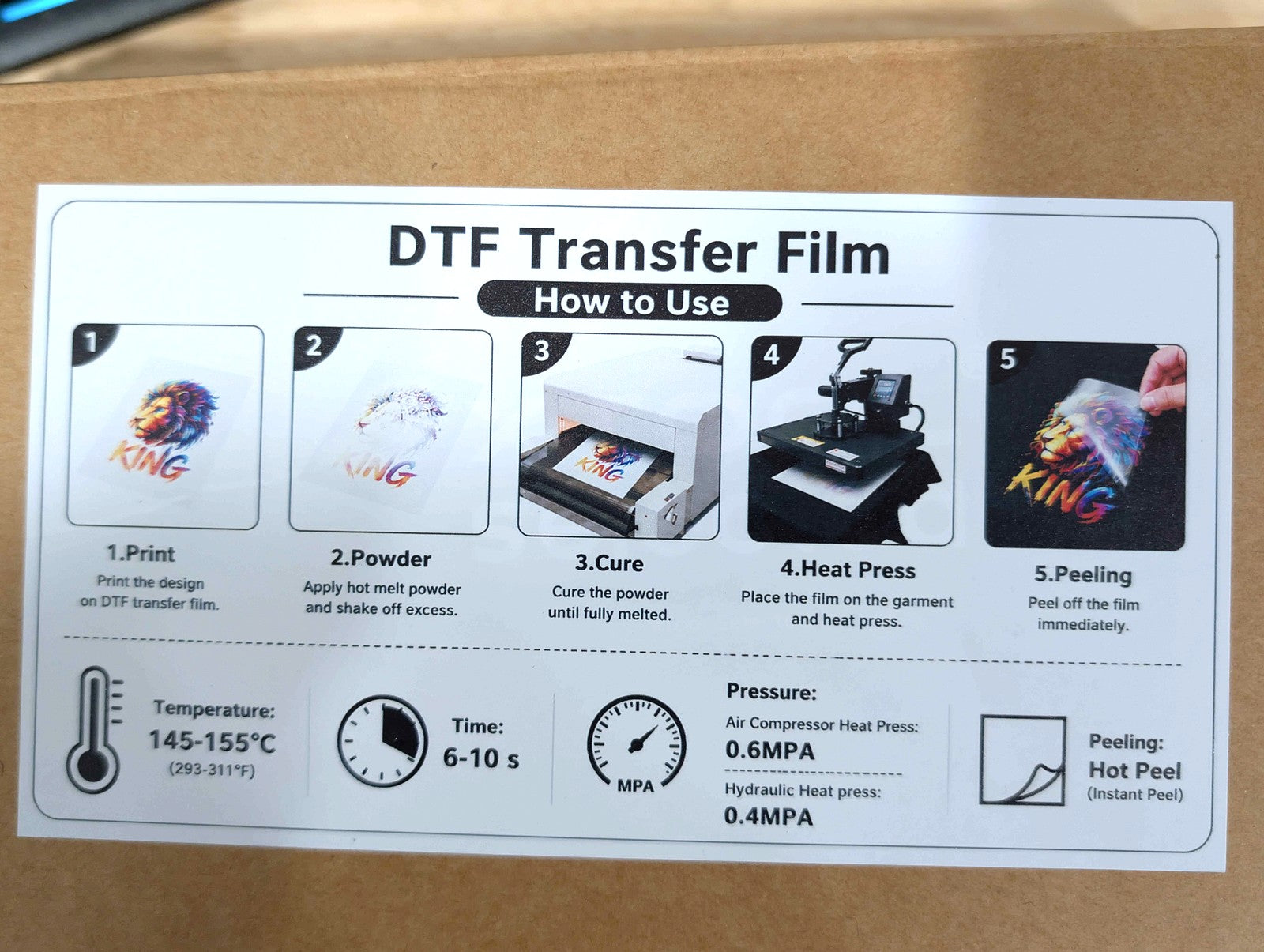 DTF Film how to use - 5 step guide